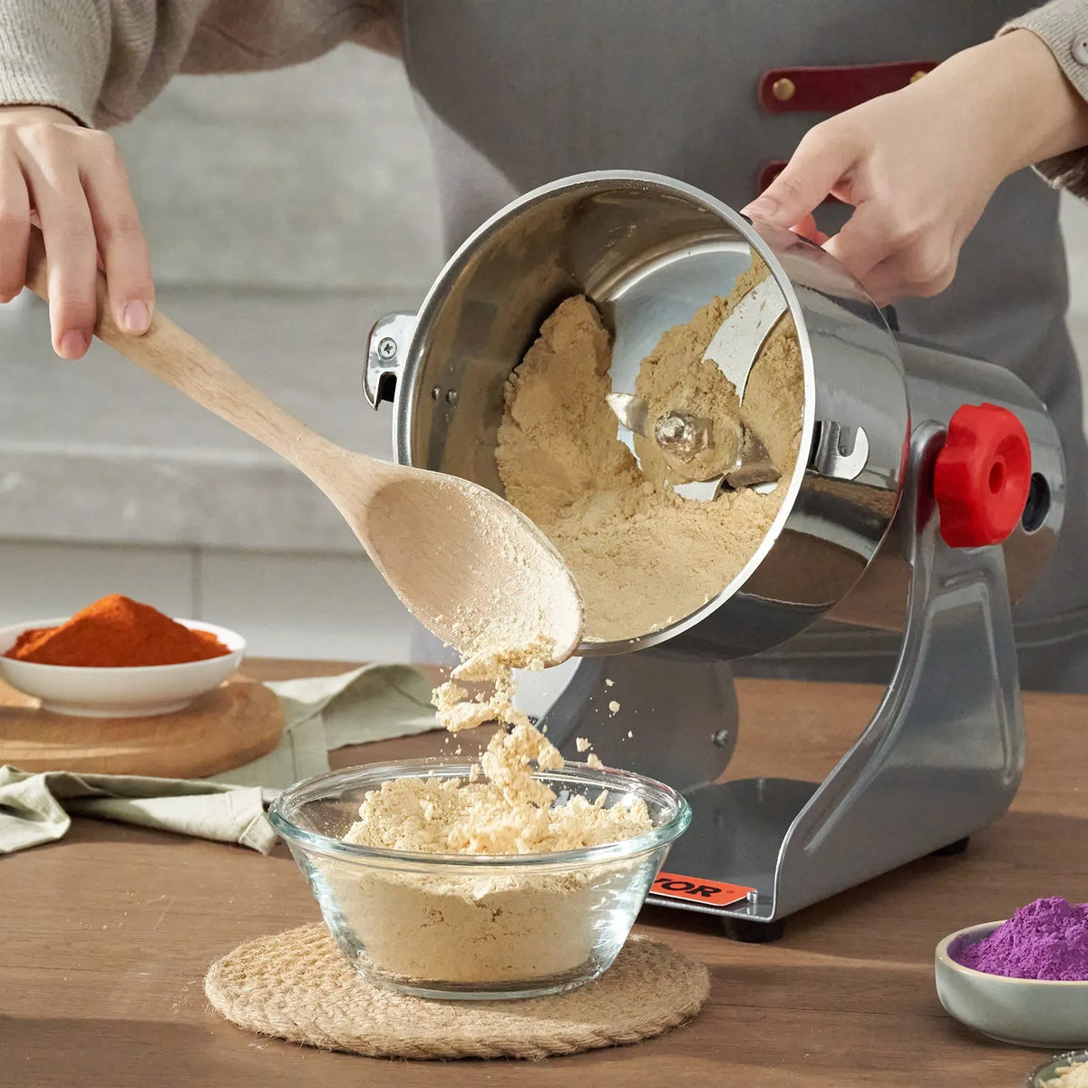 VEVOR Electric Grain and Spice Grinder 2500 g, 2500 W, Commercial, Stainless Steel