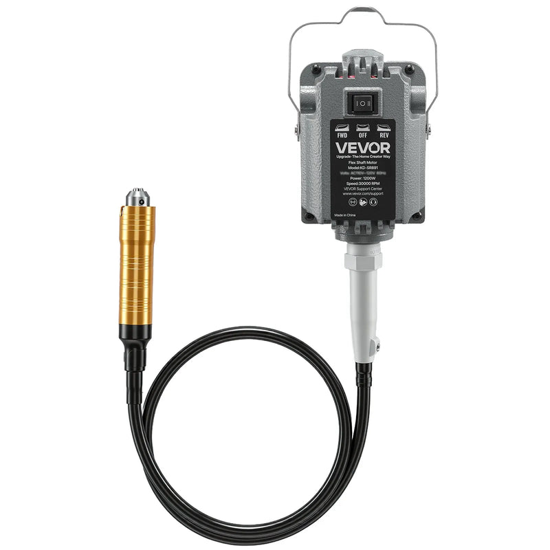 VEVOR elastīgās vārpstas slīpmašīna, 1200 W, 30 000 apgr./min elektriska rotācijas instrumenta komplekts ar kājas pedāļa vadību, piekarināms gravieris/slīpmašīna ar 112 piederumiem slīpēšanai, pulēšanai, apdarei un griešanai