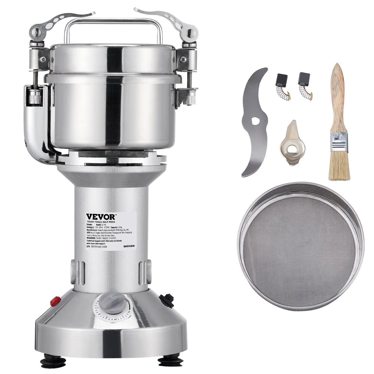 VEVOR Commercial Spice Grinder 300 g with High-Performance Motor