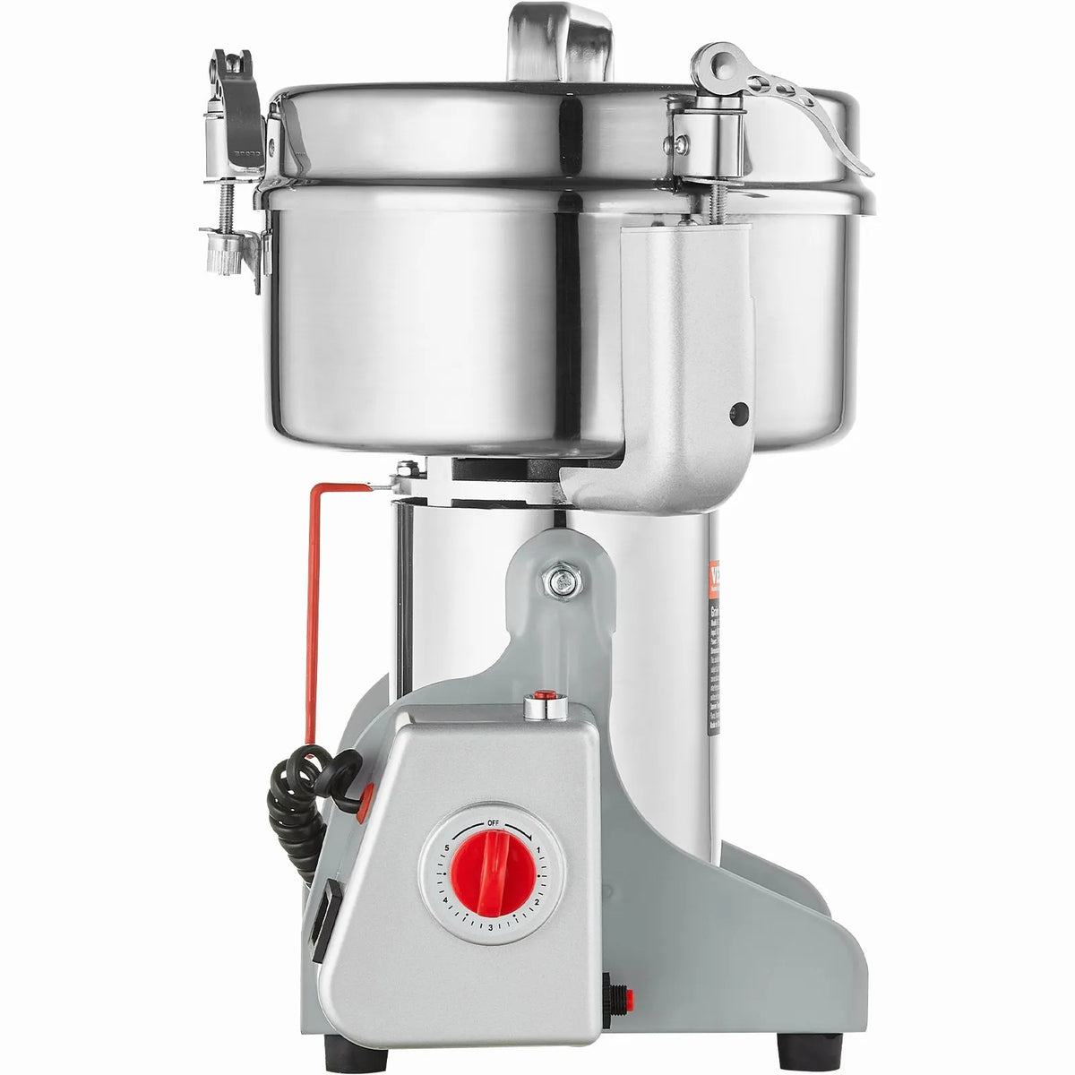 VEVOR Electric Grain Grinder 2000 g, 3400 W, Stainless Steel Pulveriser, Swing Type