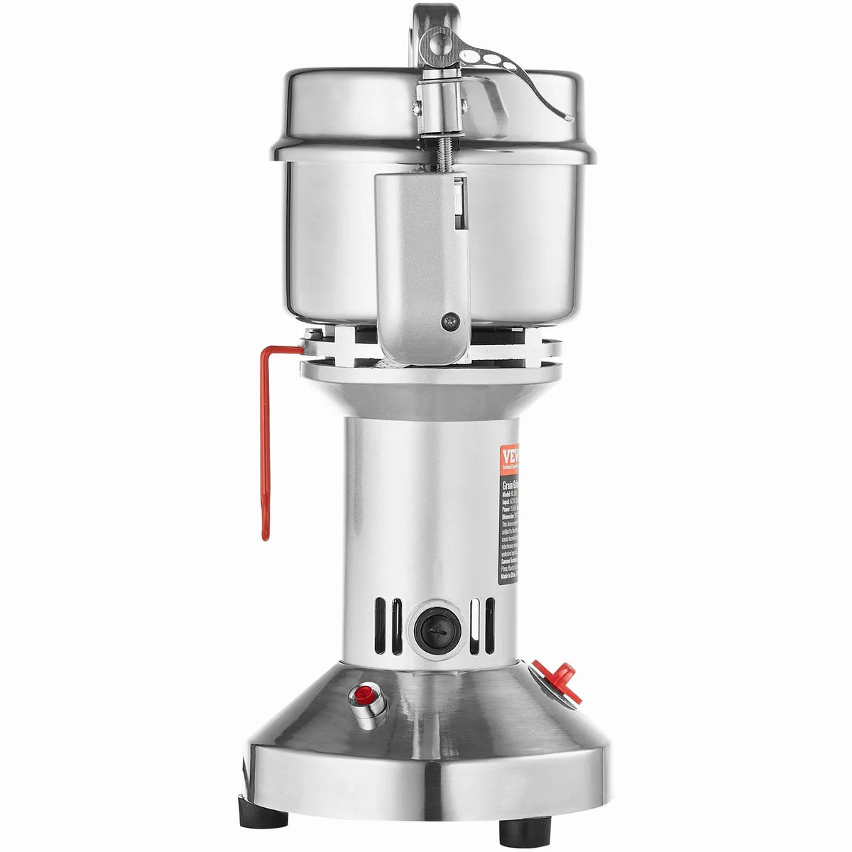 VEVOR Electric Grain Grinder 300 g, 1500 W, Stainless Steel Pulveriser, Straight Type