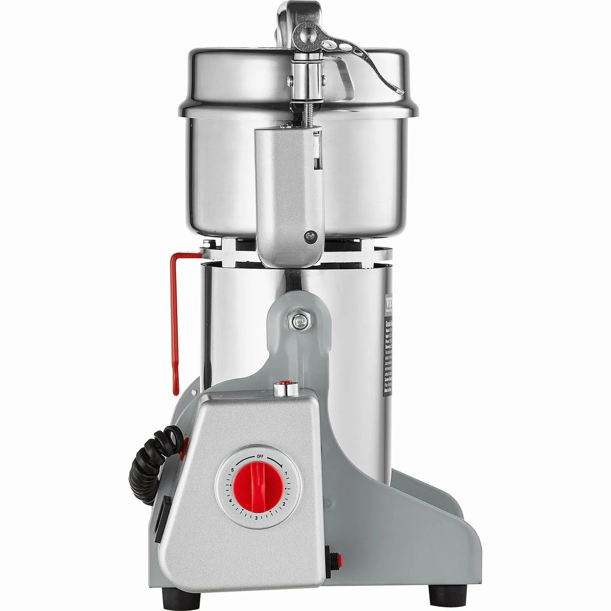 VEVOR Electric Grain Grinder 300 g, 1500 W, Stainless Steel Pulveriser, Swing Type