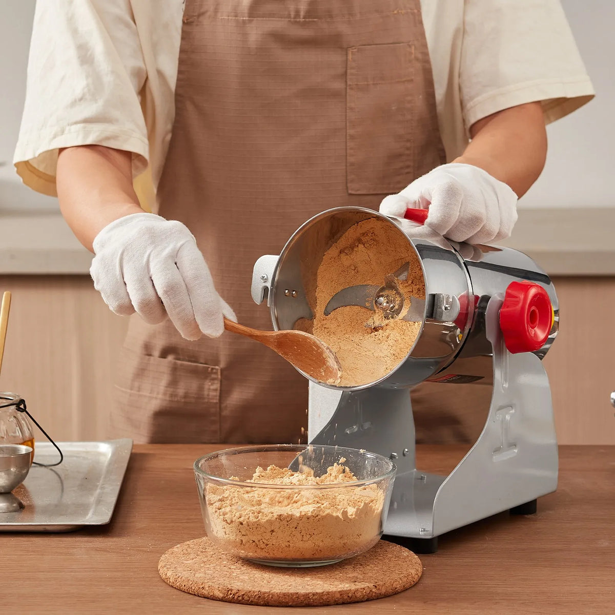 VEVOR Electric Grain Grinder 300 g, 1500 W, Stainless Steel Pulveriser, Swing Type
