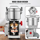 VEVOR 750 g elektriskās graudu dzirnaviņas, 2000 W augstas ātrdarbības komerciālā garšvielu malšanas iekārta, nerūsējošā tērauda pulverizators sausu graudu, garšvielu, graudaugu, kafijas, kukurūzas un piparu malšanai, šūpojamā tipa