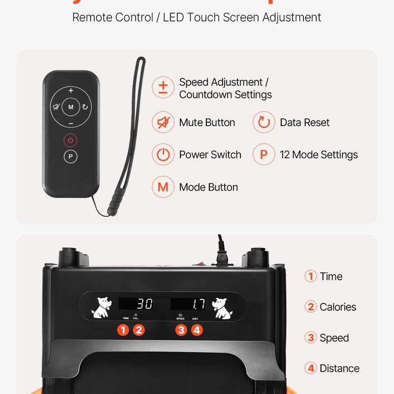 VEVOR Elektriskais suņu skrejceļš vidējiem suņiem līdz 100 kg
