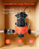 VEVOR kempera ūdens sūknis, 12 V DC, 15,1 l/min, 3 kameru pašuzsūcošs diafragmas sūknis ar automātisko spiediena slēdzi, maks. spiediens 2,8 bar, darbība pēc pieprasījuma kemperiem, karavānām, laivām, jahtām un automazgāšanai