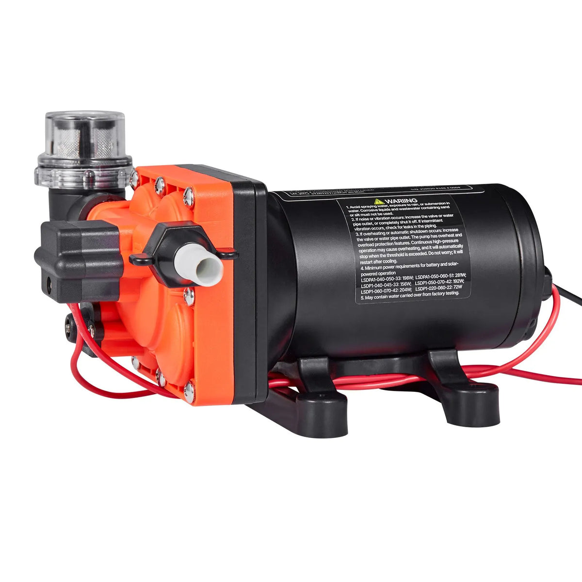VEVOR Caravan Water Pump, 12 V DC, 18.9 l/min, 4 Chamber Self-Priming Diaphragm Pump with Automatic Pressure Switch, Max Pressure 4.8 bar, On-Demand Operation for Caravans, Motorhomes, Boats, Yachts and Car Washing