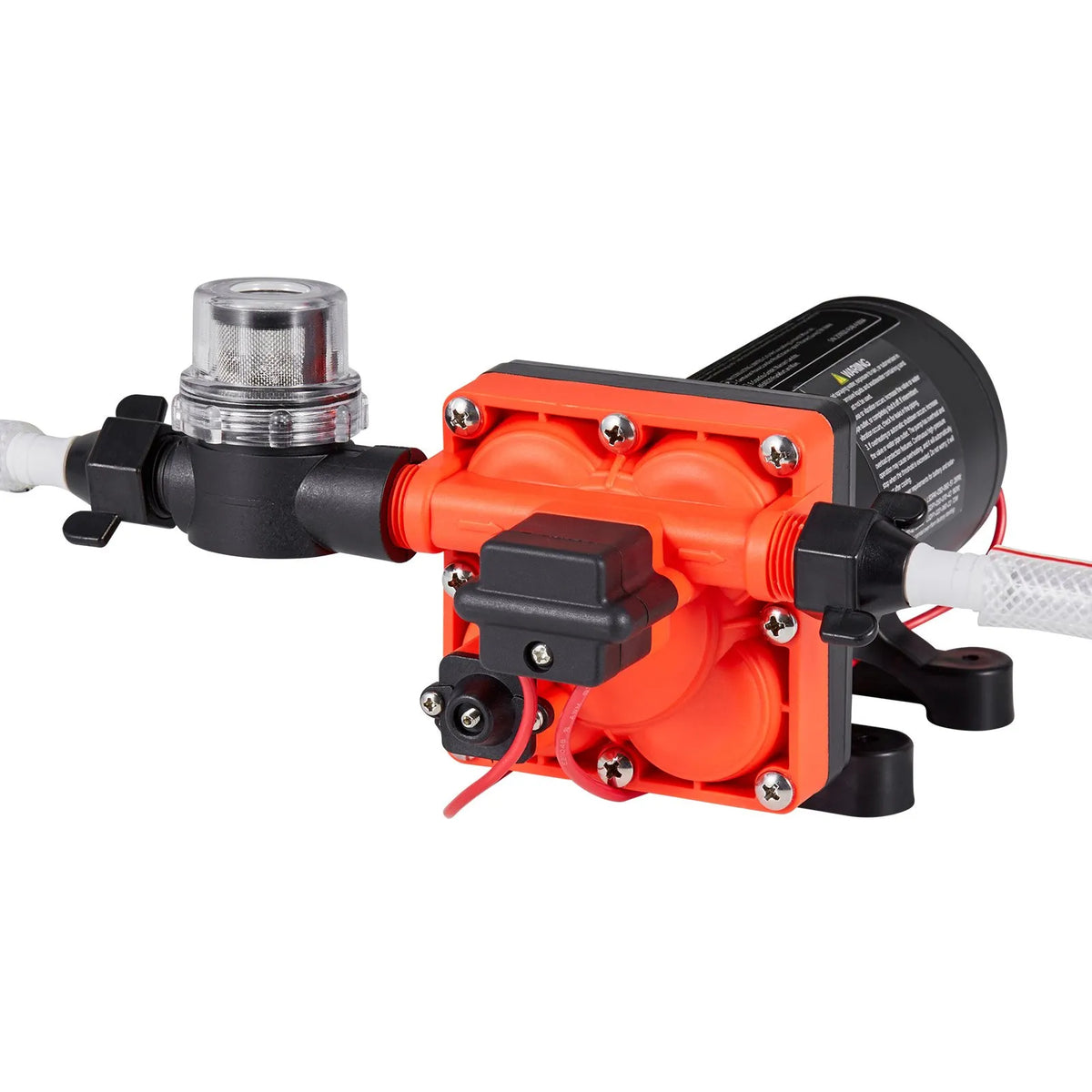 VEVOR Caravan Water Pump, 12 V DC, 18.9 l/min, 4 Chamber Self-Priming Diaphragm Pump with Automatic Pressure Switch, Max Pressure 4.8 bar, On-Demand Operation for Caravans, Motorhomes, Boats, Yachts and Car Washing