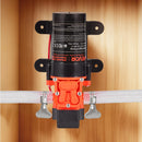 VEVOR ūdens spiediena sūknis, 12 V DC, 4,5 l/min, 2 kameru pašuzsūcošs diafragmas sūknis ar 2 šļūteņu skavām, maks. spiediens 5,5 bar, klusa darbība kemperiem, karavānām, laivām un dārza apūdeņošanai