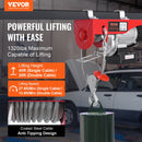 VEVOR elektriskais pacēlājs, vinča 600 kg, 100 m bezvadu tālvadība un 4,3 m vadu tālvadība