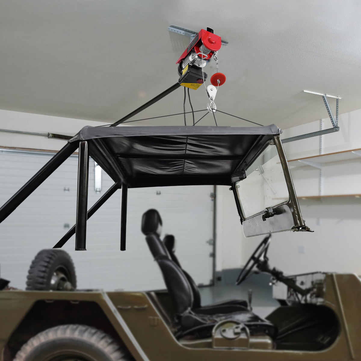 VEVOR Electric Hoist, 600 kg Winch, 100 m Wireless Remote and 4.3 m Wired Remote