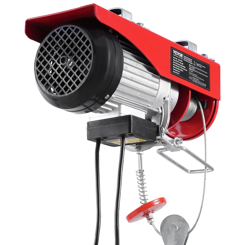 VEVOR elektriskais pacēlājs, vinča 800 kg ar 4,3 m vadu tālvadību, 230 V