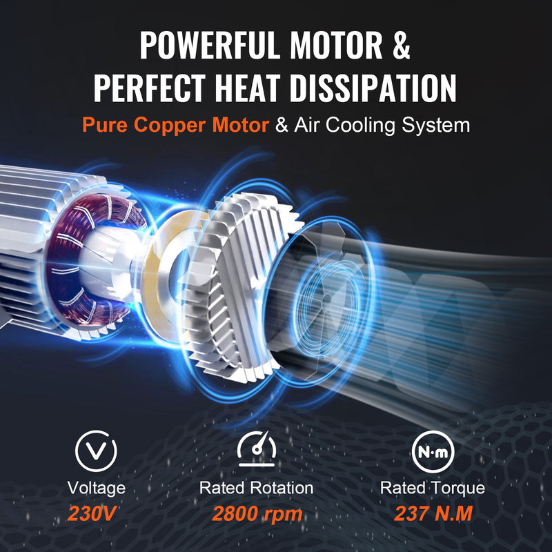 VEVOR elektriskais pacēlājs, vinča 800 kg ar 4,3 m vadu tālvadību, 230 V