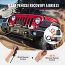 VEVOR elektriskā kravas automobiļu vinča - 6123 kg ar tērauda trosi, IP65 ūdensizturība, tālvadības pults