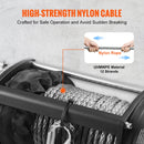 VEVOR elektriskā vinča - 12V, 4536 kg ar neilona virvi, IP67, bezvadu tālvadības pulti un hawse vadotni