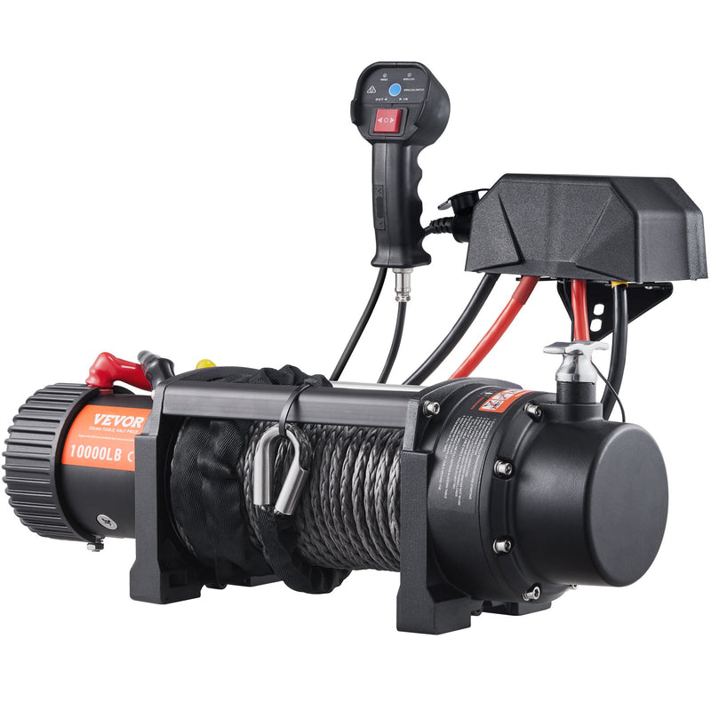 VEVOR elektriskā vinča - 12V, 4536 kg ar neilona virvi, IP67, bezvadu tālvadības pulti un hawse vadotni