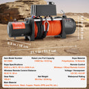 VEVOR smagās klases elektriska vilkmes vinča kravas automašīnām 6,12 kg - sintētiska virve, ūdensizturīgs, tālvadības pults