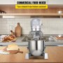 VEVOR komerciālais pārtikas mikseris 30 l, 1100 W, regulējams ātrums