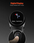 VEVOR elektriskais skrūvgriezis ar 7 griezes momenta iestatījumiem (0,5–5 N·m), 2500 mAh akumulatoru, 32 gab. 1/4 collu uzgaļu komplektu, digitālo displeju, LED apgaismojumu un Type-C uzlādi, piemērots mēbeļu un elektroiekārtu remontam