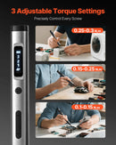 VEVOR elektriskais precīzais skrūvgriežu komplekts, mini elektriskais skrūvgriezis ar 52 magnētiskiem uzgaļiem no S2 tērauda, magnētiska uzglabāšanas kārba, LED apgaismojums, Type-C uzlāde elektronikas remontam