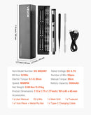 VEVOR elektriskais precīzais skrūvgriežu komplekts, mini elektriskais skrūvgriezis ar 52 magnētiskiem uzgaļiem no S2 tērauda, magnētiska uzglabāšanas kārba, LED apgaismojums, Type-C uzlāde elektronikas remontam