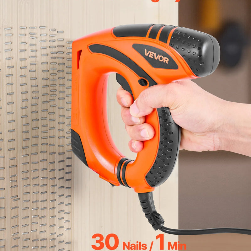 VEVOR elektriskais 2-in-1 naglotājs un skavotājs, 18. kalibra (15 mm) naglu pistole ar 1000 skavām un 1000 naglām, neslīdošu gumijas rokturi, piemērots galdniecībai un DIY projektiem