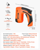 VEVOR bezvadu bradu naglotājs 2-in-1 (naglu un skavu pistole), 18 GA līdz 15 mm, ar 1000 skavām un 1000 naglām, akumulatora barošana, neslīdošs gumijots rokturis kokapstrādei, galdniecībai un DIY projektiem