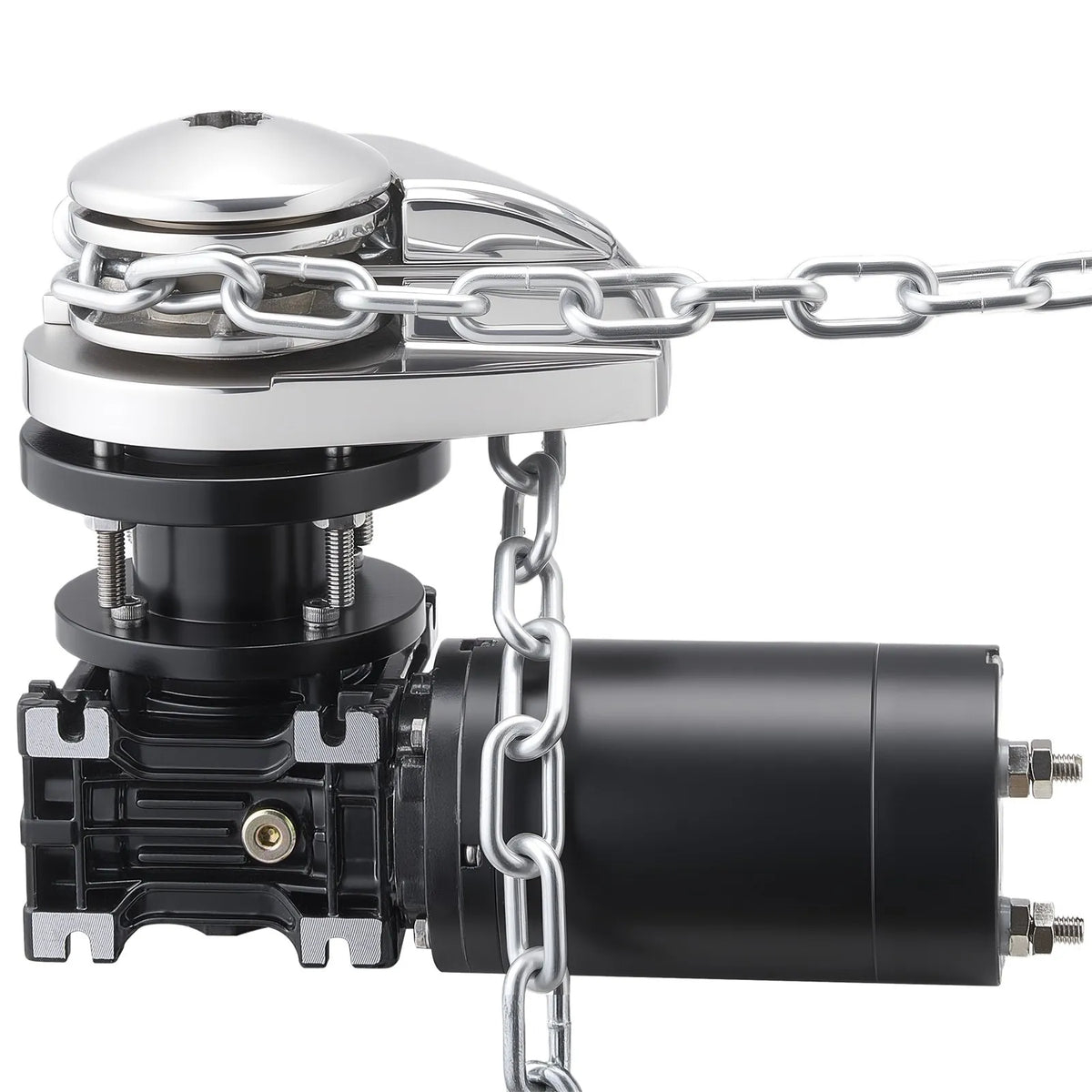 VEVOR Vertical Anchor Winch for Boats, 12 V DC 600 W, Suitable for 6.35 mm Chain or 14.3–15.9 mm Nylon Rope, Maximum Pull 320 kg, 316 Stainless Steel Construction, for Boats 6–11 m