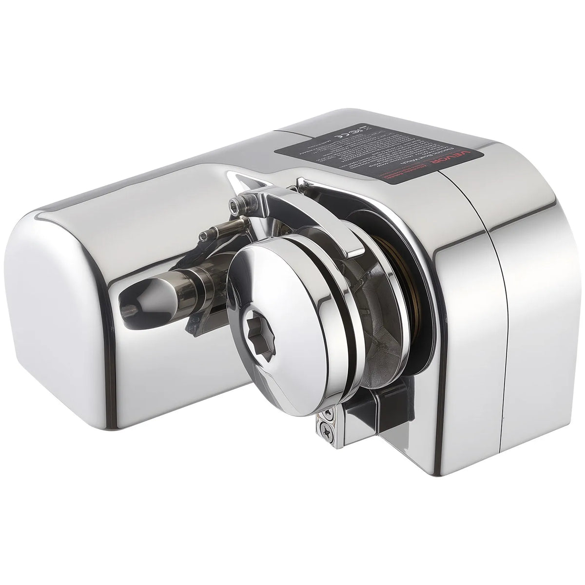 VEVOR Horizontal Anchor Winch for Boats, 12 V DC 600 W, for 6.35 mm Chain or 14.3–15.9 mm Nylon Rope, Maximum Pull 260 kg, 316 Stainless Steel, for Boats 7–9 m