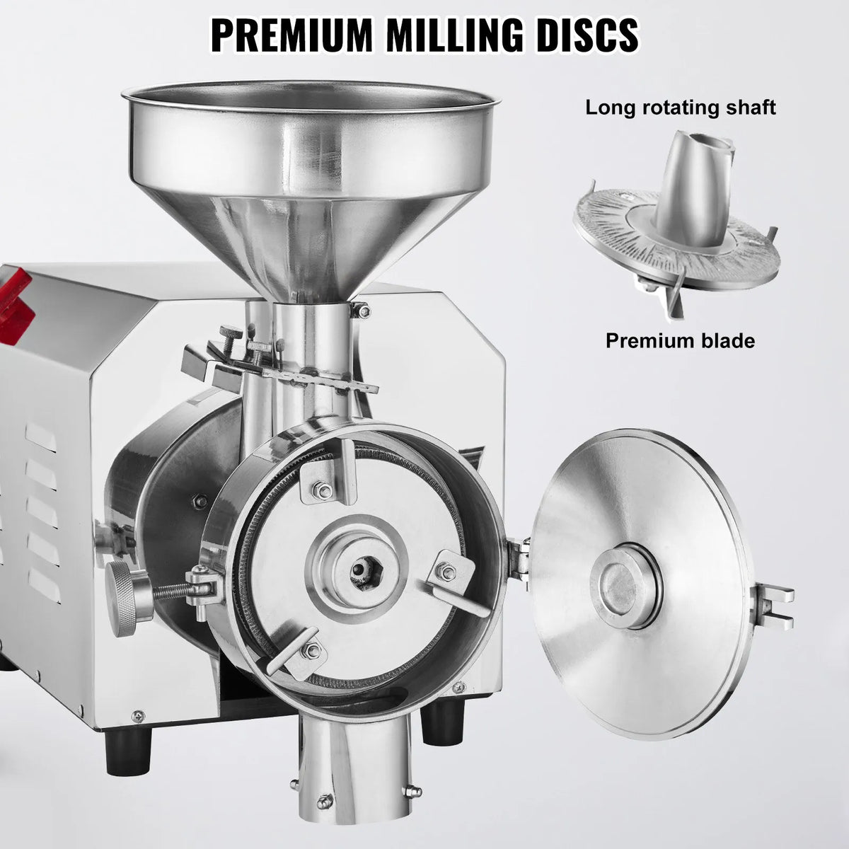 VEVOR Commercial Soya and Grain Grinder 2200 W, 50 kg/h, Stainless Steel