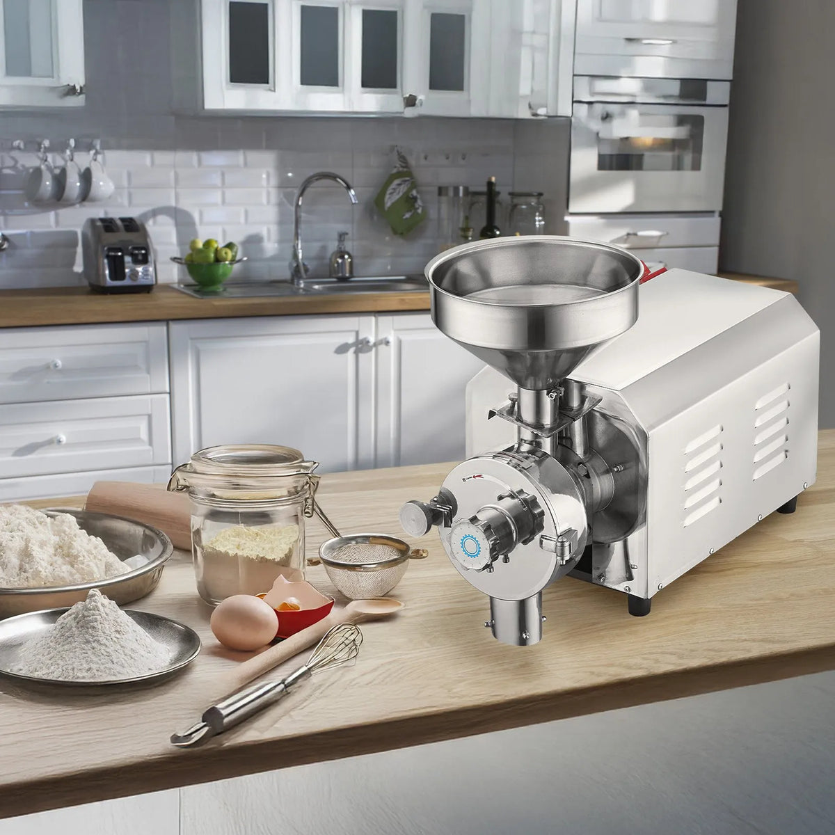 VEVOR Commercial Soya and Grain Grinder 2200 W, 50 kg/h, Stainless Steel