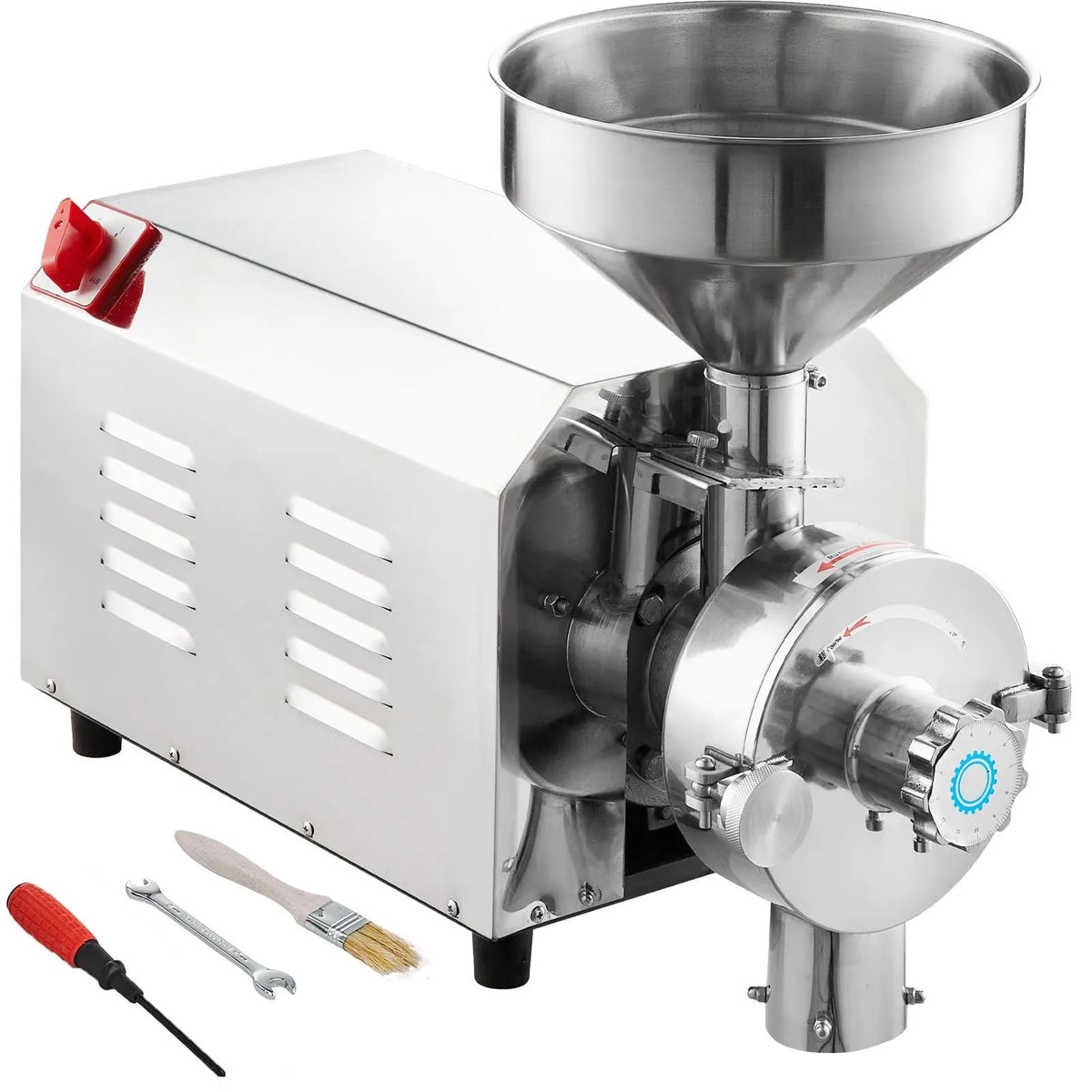 VEVOR Commercial Soya and Spice Grinder 3000 W, 100 kg/h, Stainless Steel