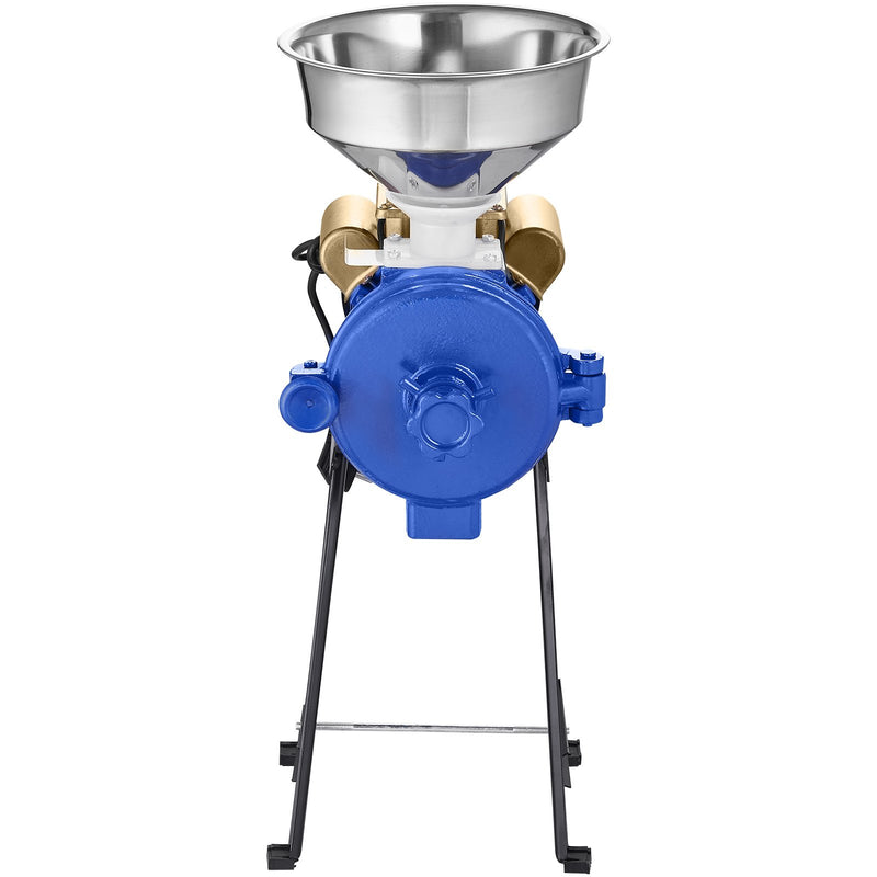 VEVOR elektriskās graudu dzirnaviņas, 3000 W garšvielu malšanas iekārta, komerciālā kukurūzas dzirnavu iekārta ar piltuvi, regulējamu rupjuma pakāpi, jaudīga miltu un graudaugu malšanas iekārta kviešiem un lopbarībai, sausās malšanas tipa