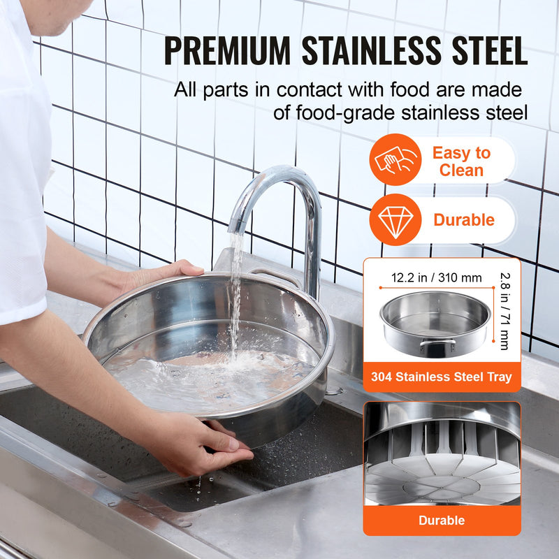 VEVOR Elektriskā mīklas dalītāja 20 gab., automātiska mīklas griezēja maizes cepšanai