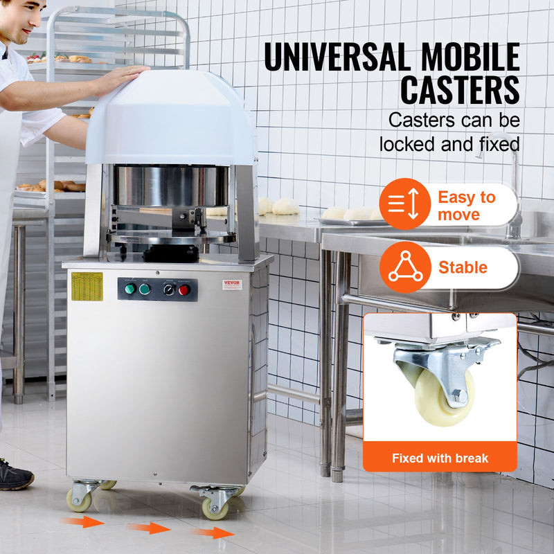 VEVOR Elektriskā mīklas dalītāja 20 gab., automātiska mīklas griezēja maizes cepšanai