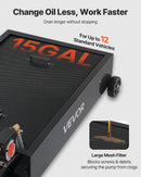 VEVOR zema profila pārvietojama eļļas noteces vanna, 56,8 l, ar elektrisko sūkni un 2,2 m šļūteni, hermētiska un korozijizturīga, piemērota automašīnām, SUV, kravas auto, motocikliem un ATV, metāla