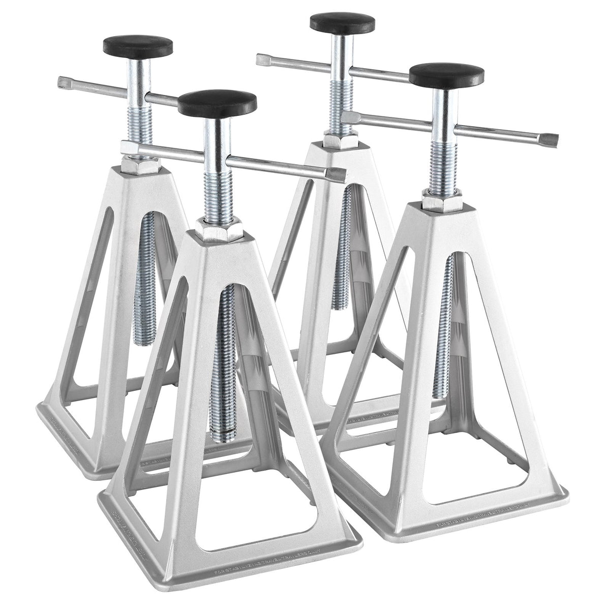 VEVOR RV Stabilisers, 4-Piece Aluminium RV Level Mounts, RV Levelling Jacks for Travel Trailers and Camping, Single Screw Mount Support Up to 6000 Lbs, Adjustable from 11 to 17 Inches