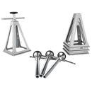 VEVOR RV Stabilizatori, 4 Gabalu Alumīnija RV Līmeņa Stiprinājumi, RV Kaudzēšanas Stiprinājumi Ceļojumu Piekabēm un Kempingiem, Viena Skrūves Stiprinājums Atbalsta Līdz 6000 Lbs, Regulējams no 11 collām līdz 17 collām