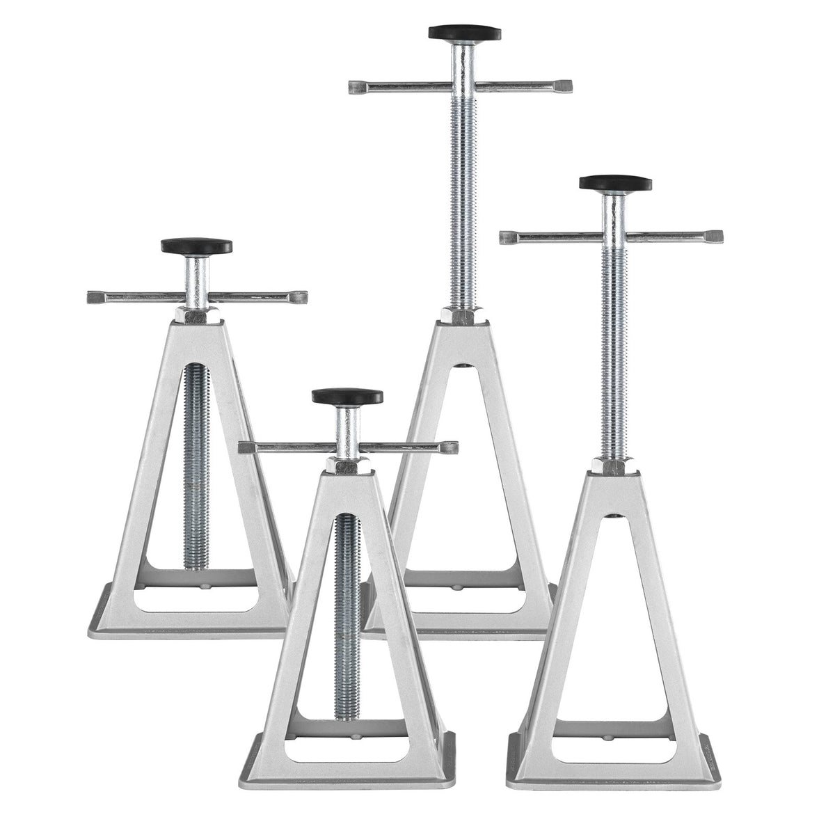 VEVOR RV Stabilisers, 4-Piece Aluminium RV Level Mounts, RV Levelling Jacks for Travel Trailers and Camping, Single Screw Mount Support Up to 6000 Lbs, Adjustable from 11 to 17 Inches