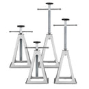 VEVOR RV Stabilizatori, 4 Gabalu Alumīnija RV Līmeņa Stiprinājumi, RV Kaudzēšanas Stiprinājumi Ceļojumu Piekabēm un Kempingiem, Viena Skrūves Stiprinājums Atbalsta Līdz 6000 Lbs, Regulējams no 11 collām līdz 17 collām