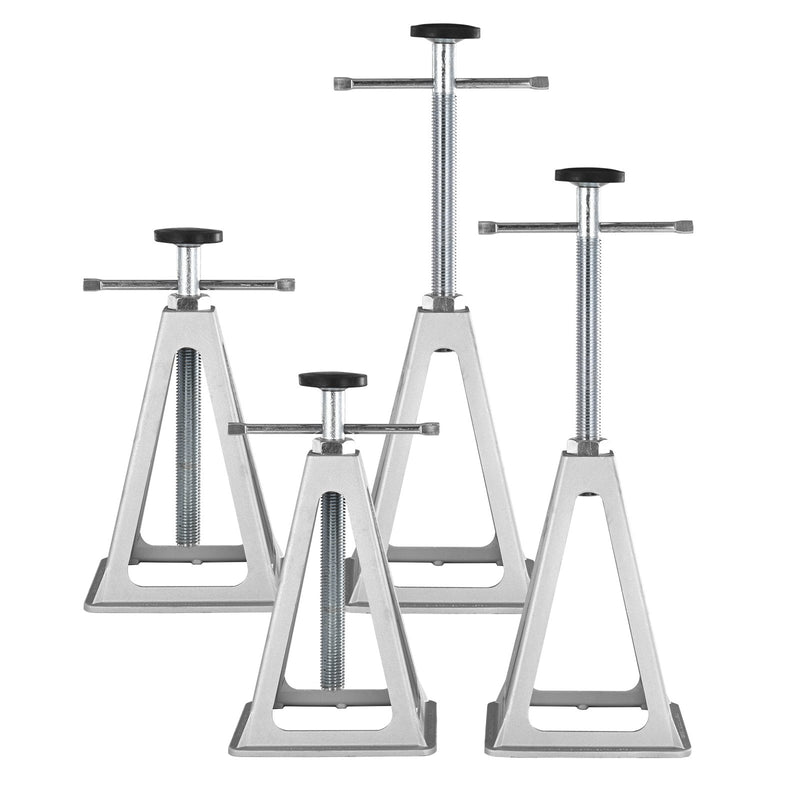 VEVOR RV Stabilizatori, 4 Gabalu Alumīnija RV Līmeņa Stiprinājumi, RV Kaudzēšanas Stiprinājumi Ceļojumu Piekabēm un Kempingiem, Viena Skrūves Stiprinājums Atbalsta Līdz 6000 Lbs, Regulējams no 11 collām līdz 17 collām