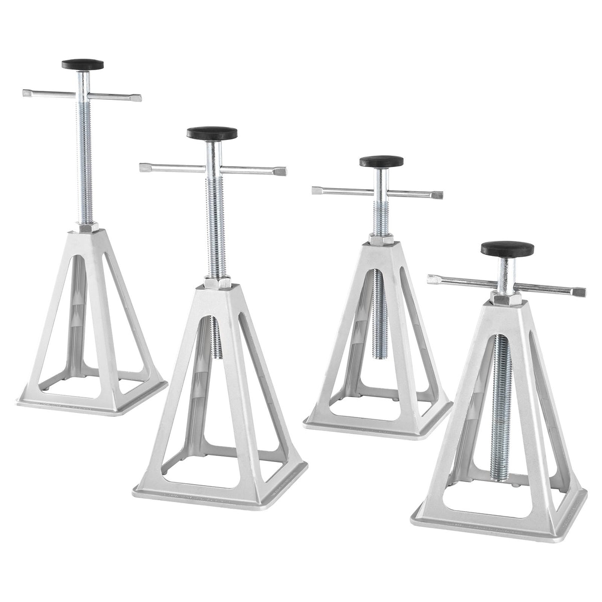 VEVOR RV Stabilisers, 4-Piece Aluminium RV Level Mounts, RV Levelling Jacks for Travel Trailers and Camping, Single Screw Mount Support Up to 6000 Lbs, Adjustable from 11 to 17 Inches