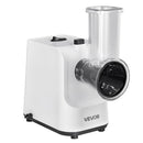 VEVOR elektriskā siera rīve un dārzeņu griezējs, 200 W, ar 5 uzgaļiem, nerūsējošā tērauda, augļiem, dārzeņiem un sieram