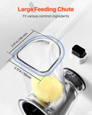 VEVOR elektriskā siera rīve un dārzeņu griezējs, 200 W, ar 5 uzgaļiem, nerūsējošā tērauda, augļiem, dārzeņiem un sieram