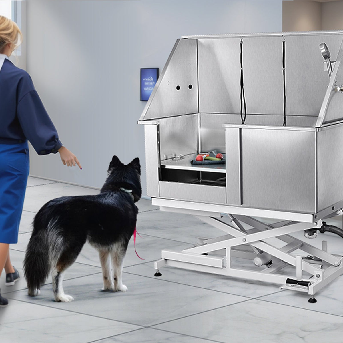VEVOR Electric Lifting Dog and Cat Washing Bath, 127 cm