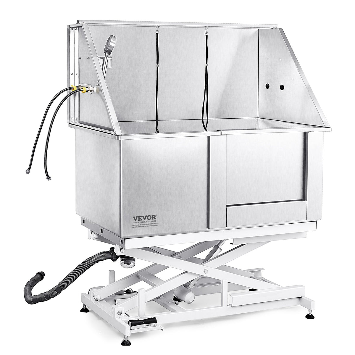 VEVOR Electric Lifting Pet Grooming Bath Tub with Adjustable Height, 127 cm