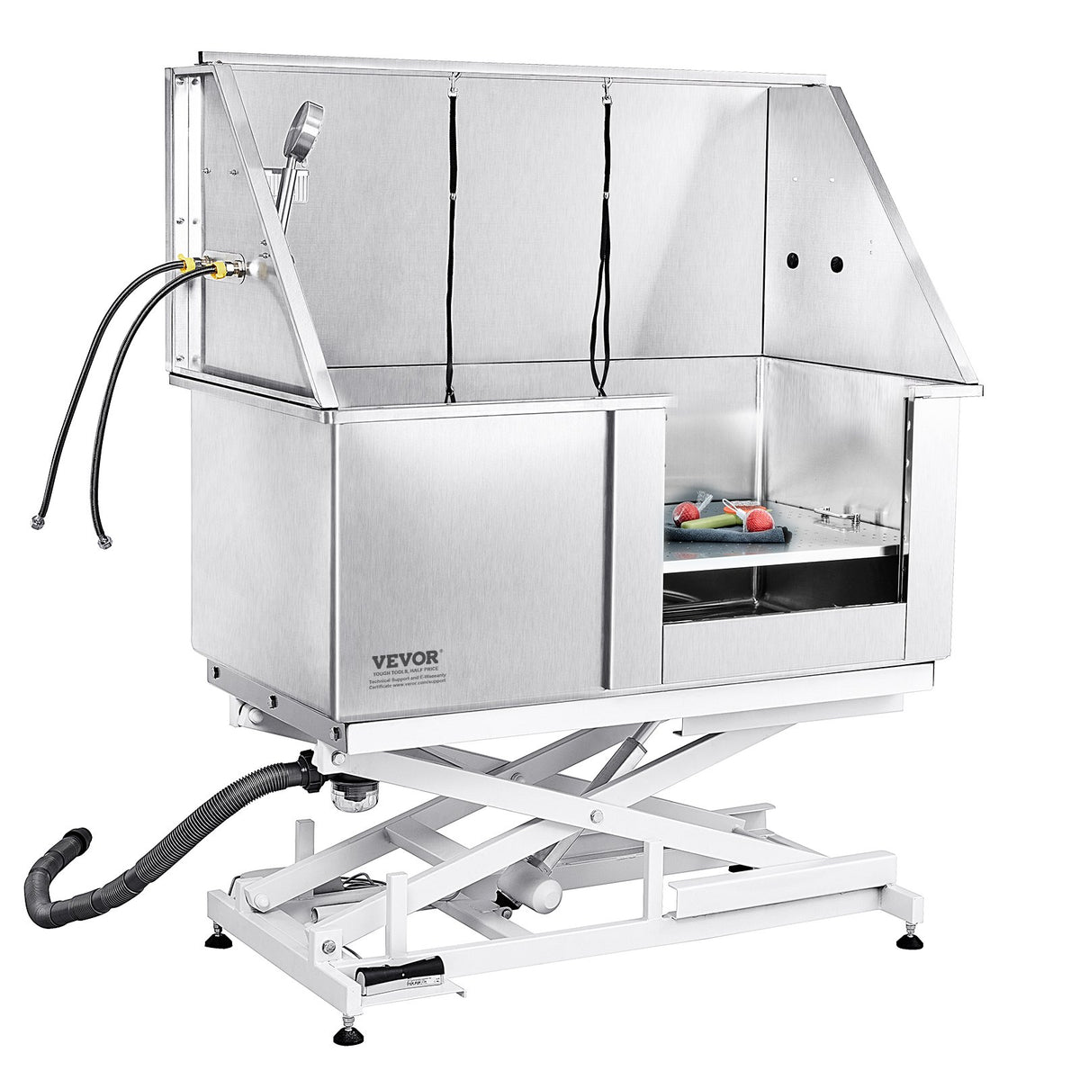 VEVOR Electric Lifting Pet Grooming Bath Tub with Adjustable Height, 127 cm