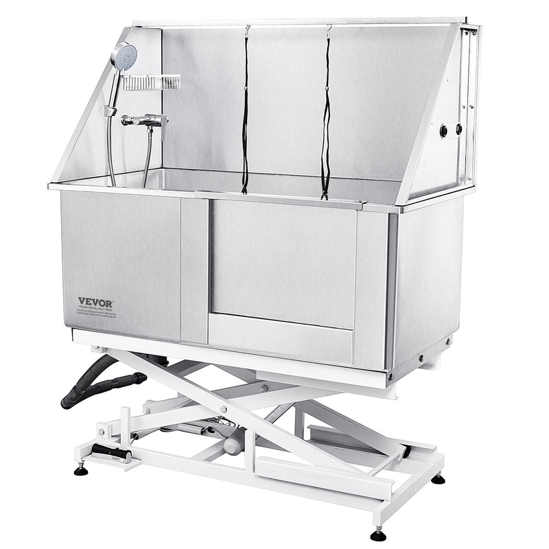 VEVOR 1,27 m elektriski regulējama augstuma suņu un kaķu kopšanas vanna