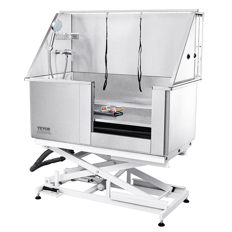 VEVOR 1,27 m elektriski regulējama augstuma suņu un kaķu kopšanas vanna