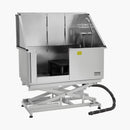 VEVOR 127 cm elektriski regulējama nerūsējošā tērauda suņu kopšanas vanna ar ūdens filtru (kreisā puse)